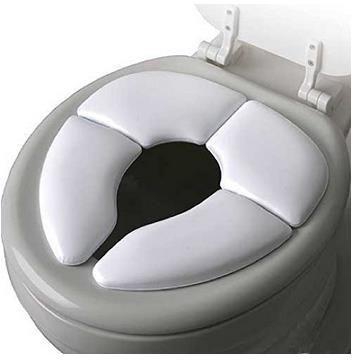 Baby U Cushie Traveller Folding Padded Toilet Seat Portable Kids Toilet Seat,White
