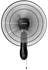 Tornado Wall Fan 16 Inch With 4 Plastic Blades And 3 Speeds TWF-16