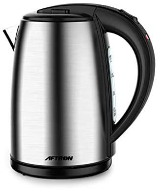 Aftron Cordless Stainless Steel Kettle 1.7 L , Silver - AFEK1770N