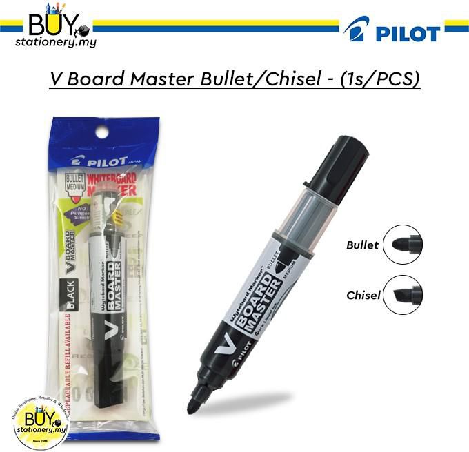 Pilot V Board Master Whiteboard Marker Bullet/Chisel - (1s/PCS)