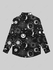 Gothic Galaxy Sun Moon Star Print Button Down Shirt For Men - 3xl