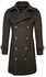 Fashion Turndown Collar Double Breasted Peacoat - ARMY GREEN