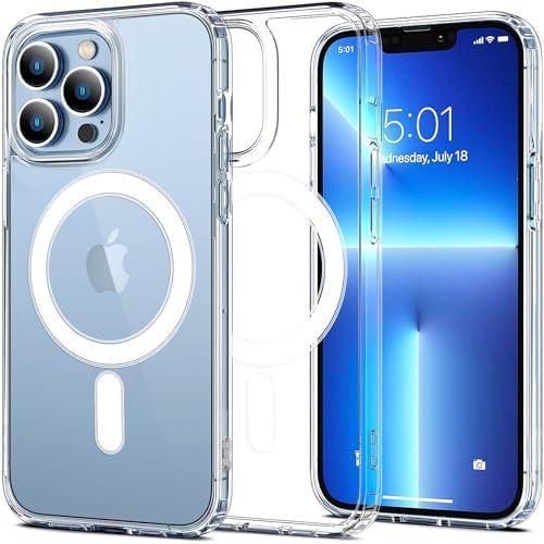 UCHUANG Compatible for iPhone 13 Pro Max Clear Case with 4 Corners Built-in Protective Cushion Anti-yellow Anti-collison Transparent Cover for Apple iPhone 13 Pro Max 6.7 inch