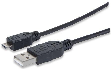 Manhattan  393874 Hi-Speed USB Device Cable- A Male To Micro B Male, 1 Meter, Black