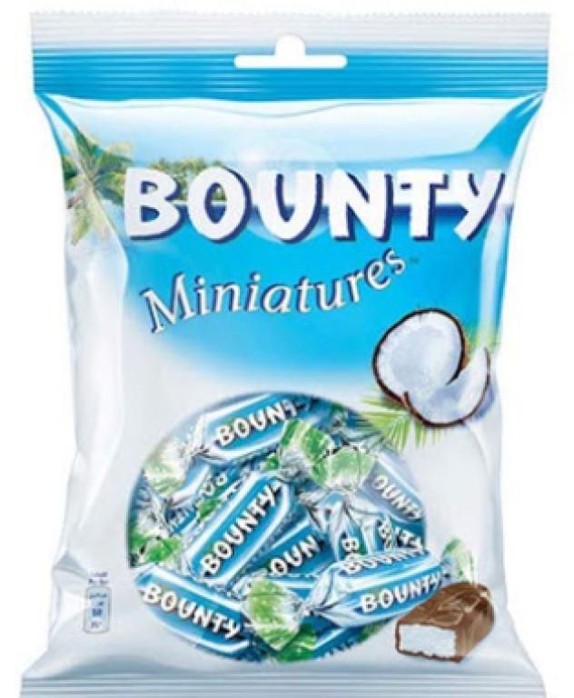 BOUNTY MINIATURES CHOCOLATE BAR 150G