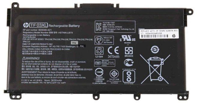 HP Battery TF03XL For Pavilion 15-CC 15-CD 14-BK Series:15-cc154cl