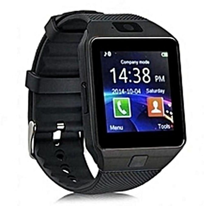 Generic Smart Watch Rubber Band For Android & iOS,Black - DZ09