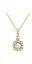 Fancy Square Cubic Zirconia Halo Pendant in Gold Vermeil over Sterling Silver 1.50 CT TGW