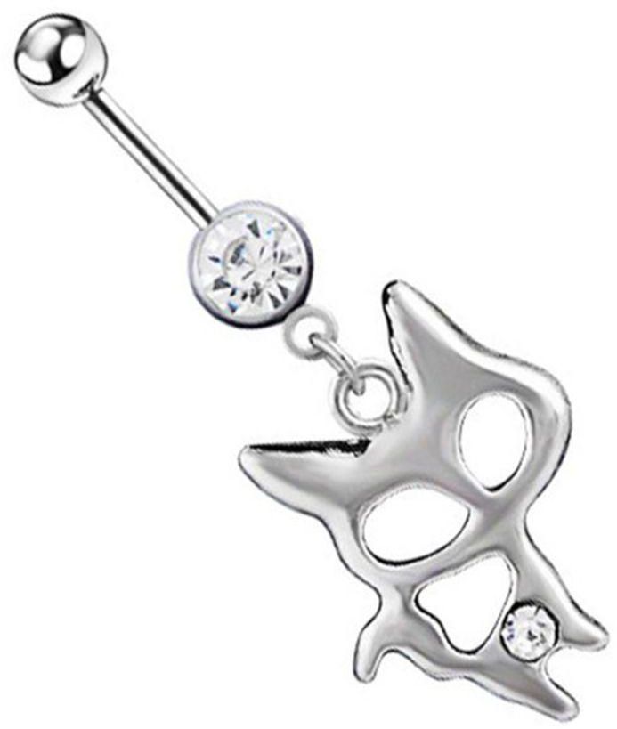 Stainless Steel Cat Dangle Belly Ring
