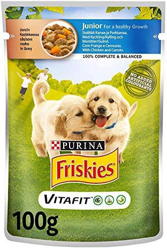 Purina Friskies Junior Dog Food with Chicken and Carrot Pouch 100g