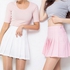 Buy High Waist Essential Women Pleated Skater Short Skirt Solid Color Mini Slim Skirts (Black L) Online in Saudi Arabia. 910377435