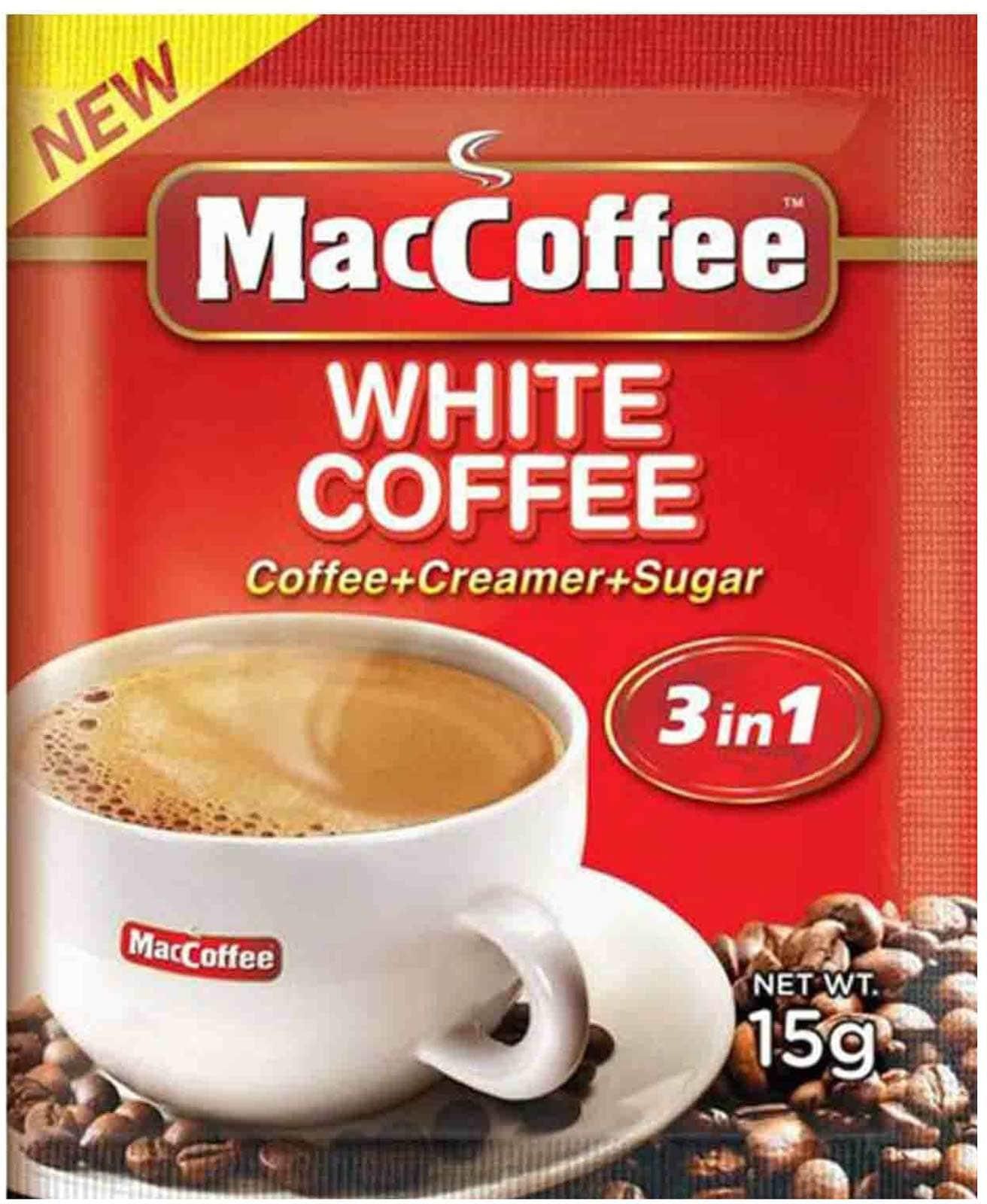 Maccoffee 3 In 1 Plus White Coffee Mix 15g