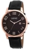 August Steiner Men's Black Dial Leather Band Watch - AS8108BKR