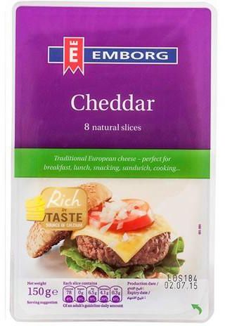 Emborg Cheddar Cheese Slices - 150g