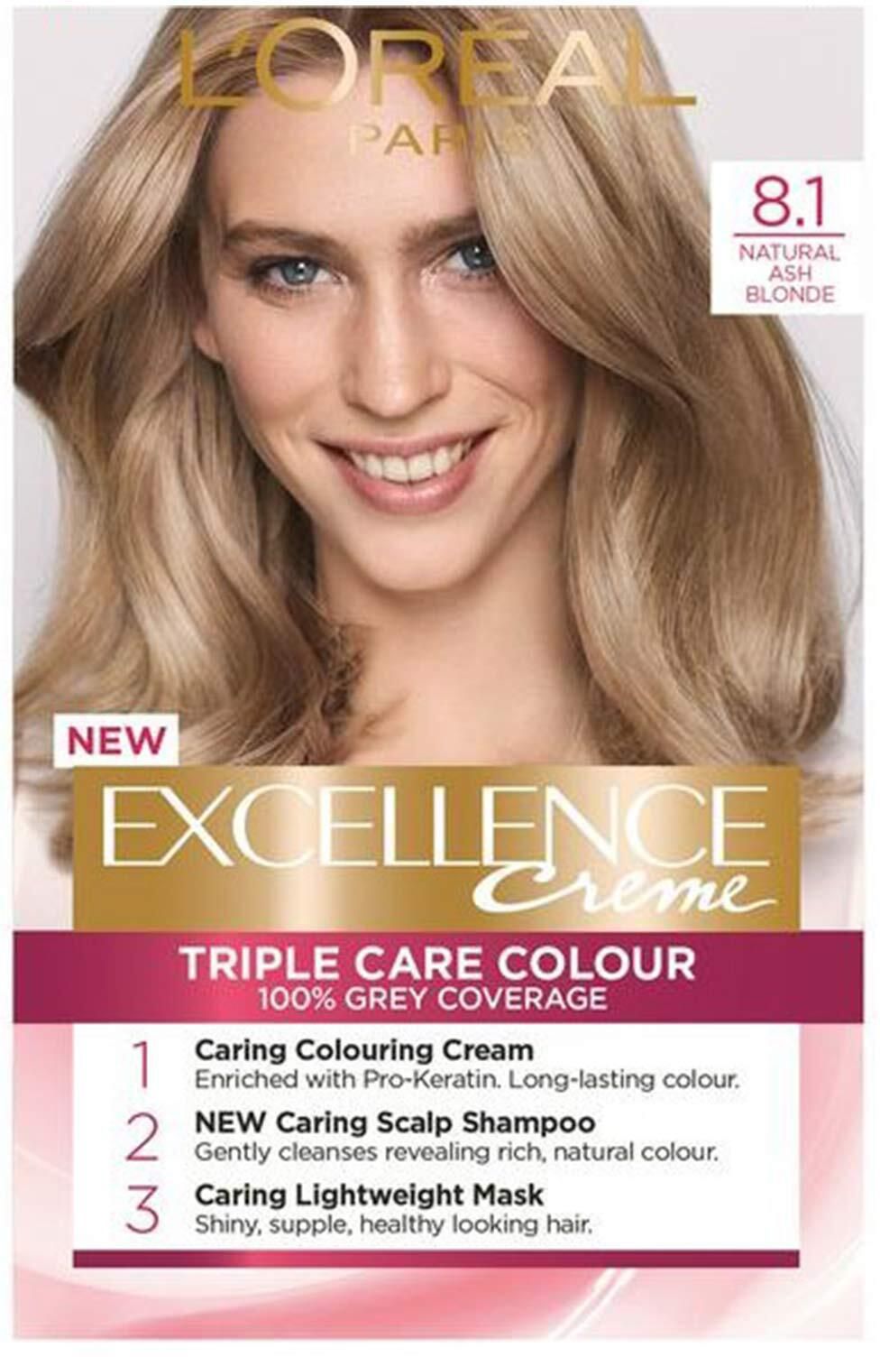 L&#39;Oreal Paris Excellence Creme Hair Color - 8.1 Light Ash Blonde