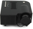 Portable Mini LED VGA, USB & HDMI Projector for 80 Inch Cinema, Black