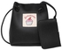 Neworldline Girls Women Print Female Simple Bag Crossbody Shoulder Bag+Purse- Black