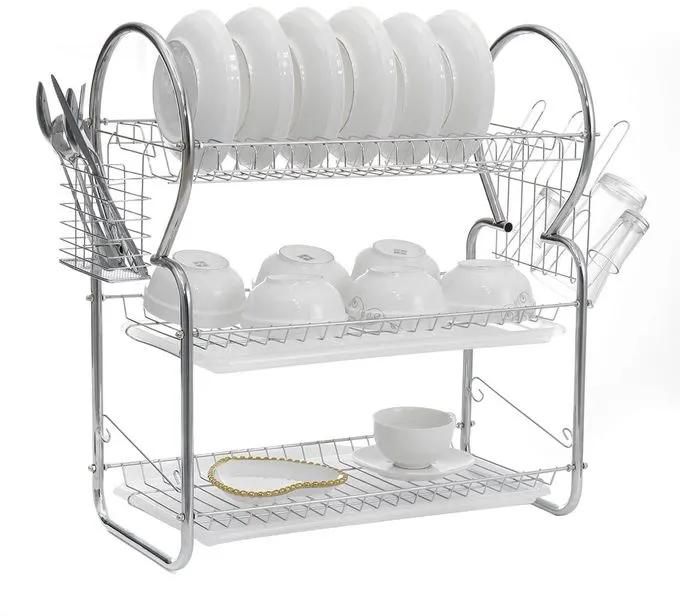OFFER Generic 3 Tier Stainless Steel Dish Rack Drainer .