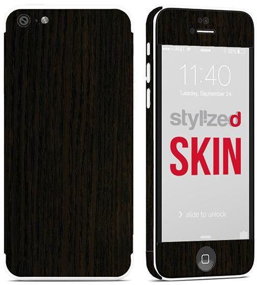 Stylizedd Premium Vinyl Skin Decal Body Wrap For Apple Iphone 5c - Wood Dark Tamo