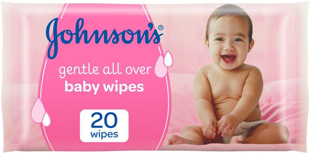 Johnson’S Baby, Wipes, Gentle All Over, Pack Of 20 Wipes