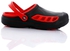 Activ Black & Candy Red Comfortable Reptile Pattern Clogs