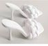 Ladies' Heeled Slippers -White 