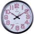 Dojana Wall Clock, DWG150-SILVER-WHITE PINK