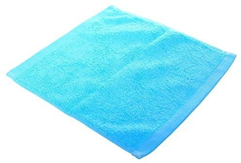 Cotton Hand Towel, 33×33 cm - Turquoise_ with two years guarantee of satisfaction and quality