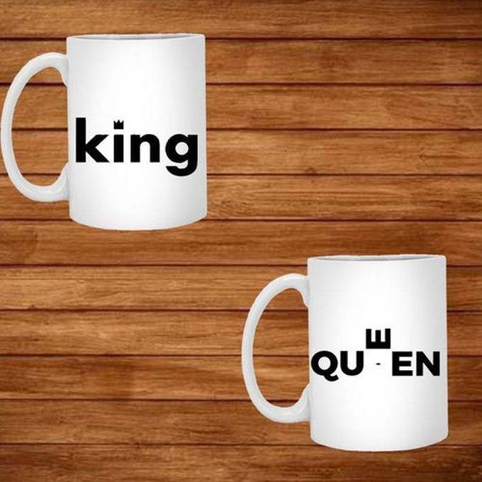 King & Queen Mug Set - 2 Pcs