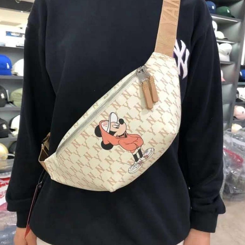 NY MLB A) Disney Mickey Mouse Waterproof Waist CrossBody Bag (2 Colors)
