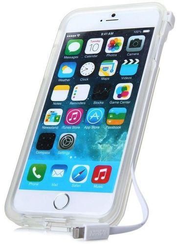 Connect Future TPU Back Case for iPhone 5\5s\5g with Built-In USB Charger & Flash Light - White