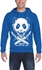 Izo Blue Cotton Round Neck Hoodie & Sweatshirt For Men