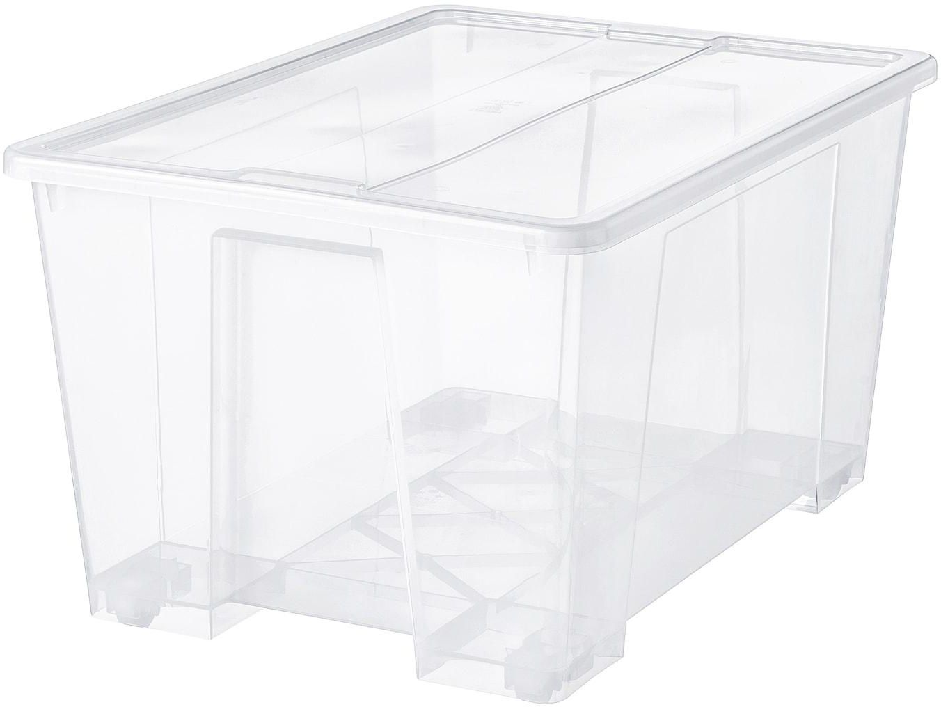 SAMLA صندوق بغطاء - شفاف ‎79x57x43 سم/130 ل‏
