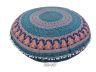 Nidhi Blue Mandala Round Floor Pillow with Elephants Cushion Cover RC-417