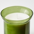 HEDERSAM Scented candle in glass - Fresh grass/light green 50 hr