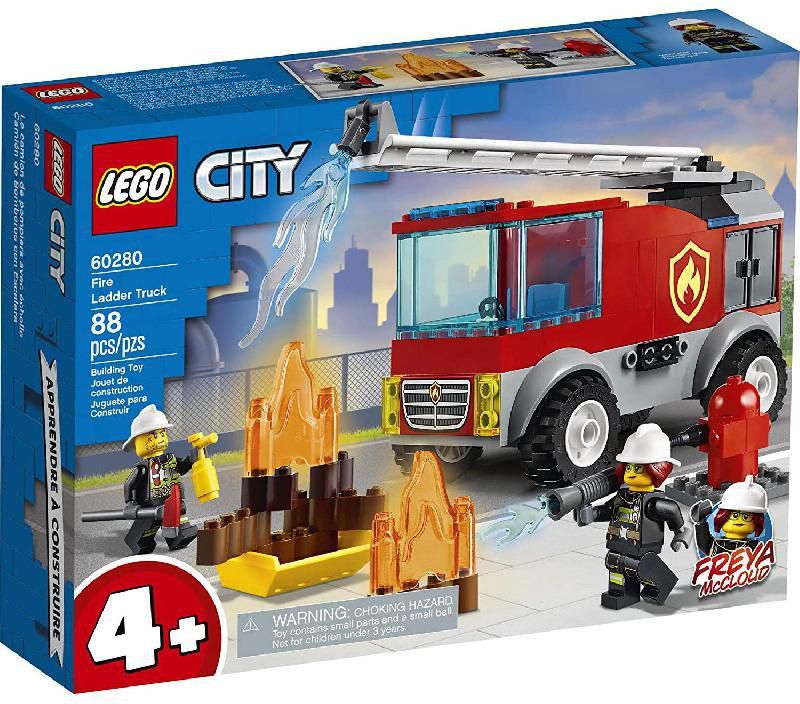 LEGO CITY Fire Ladder Truck Interlocking Bricks Set
