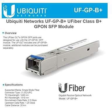 Ubiquiti Ufiber UF-GP-B+ GPON OLT SFP Transceiver