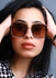 Women's Full Rim Oversized Square Sunglasses -Lens Size: 60 mm