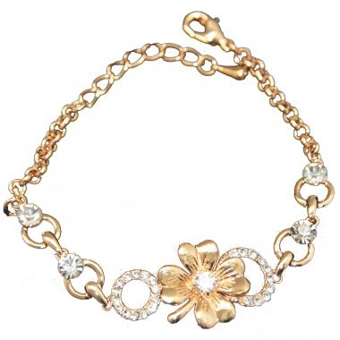 18K Gold Plated Flower Design Bracelet