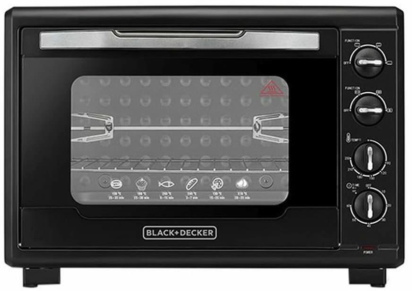 Black+Decker Electric Toaster Oven 55L TRO55RDG-B5 Black