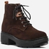 Club Shoes Suede Half Boot - Brown