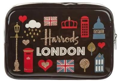 HARRODS Glitter London Cosmetic Bag