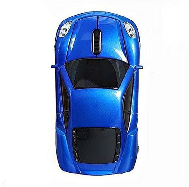 Wireless Mouse 2.4GHZ Optical Sports Car Cool Mice 1600DPI Gamer Gaming Mause Hot Sale Mouse For PC Computer Laptop(Deep Blue)