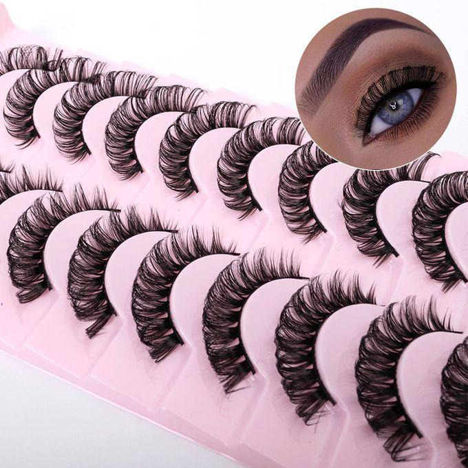HQ105 3D Russian Natural Curly False Lashes 10Pairs