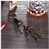 FSGS Creative Keychain Alloy Robot Retro Woven Leather Key Chain FSK005 Antique Bronze Plated
