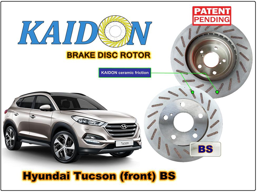 Kaidon-brake Hyundai Tucson Disc Brake Rotor (front) type "BS" spec