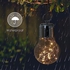جي اتش واي ديزاين مجموعة من 2 مصباح معلق خارجي يعمل بالبطارية مع مقبض، مصباح طاولة LED مقاوم للماء لتزيين الشرفة والحديقة والفناء الخلفي والممر (مع حبل من القنب)