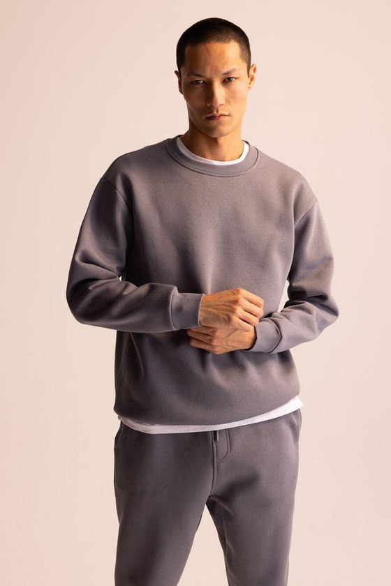 Defacto Man Oversize Fit Knitted Sweat Shirt