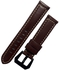 حزام ساعة جلد هجين 20 ملم متوافق مع Oraimo OSW18 - ساعة ذكية - بني داكن