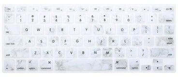 Protective Silicone Keyboard Cover For Apple Macbook Air 13-Inch White Marble